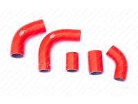 Патрубки радиатора УАЗ 100 л.с (5шт) (силикон), красные
